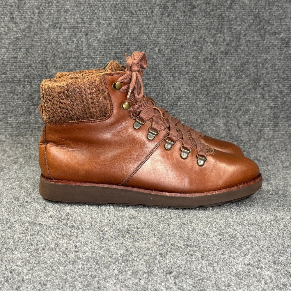 Bionica Hiko Boots Women's 10 Brown Leather Mid Lace Up Rustic Casual Hiking